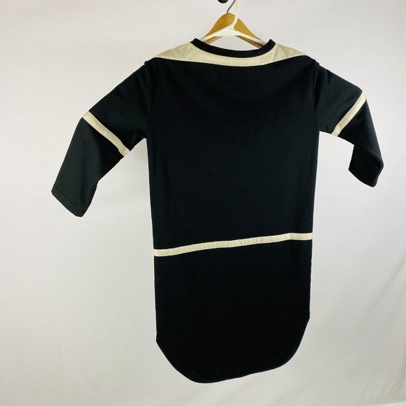 Public School New York Black Ivory Rayon Cotton Poly 3/4 Sleeve Womens Dress S - Picture 6 of 7